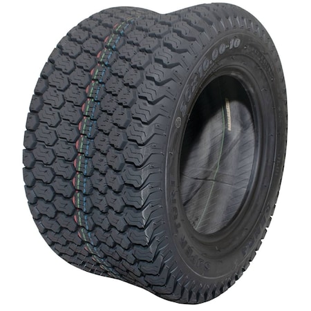 Stens 20x10.00-10 Lawn Mower Tire, 6 Ply, Super Turf, 40 psi 160-562